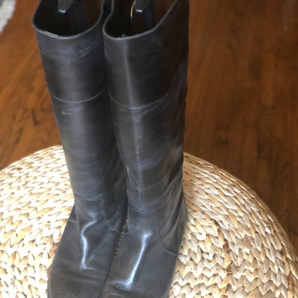 J. Crew black leather riding boots - Picture 2 of 3